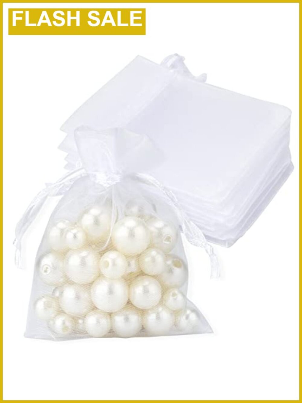 50 Organza Drawstring Gift Bags Mesh Jewlery Pouch Wedding Party Favor 2.7x3.5in